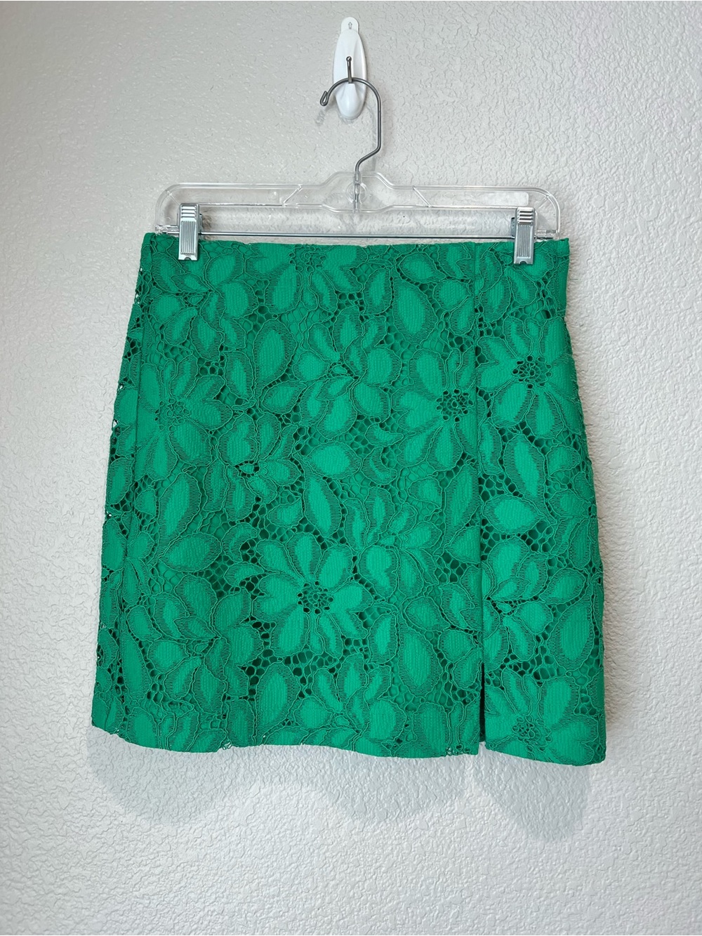 H&M Emerald Floral Lace Skirt, 6